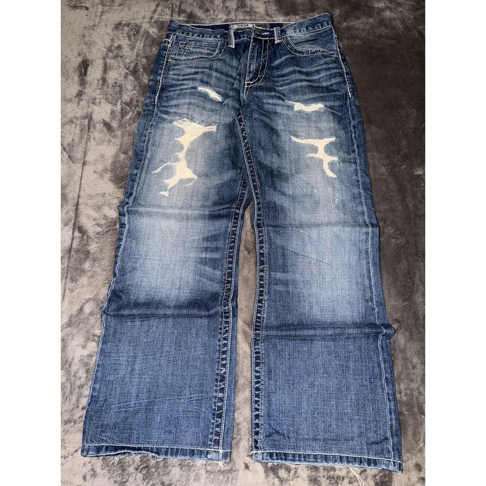 BKE Men's Jake Bootcut Blue Light Wash Cotton Denim Jeans Mid Rise 5-Pocket